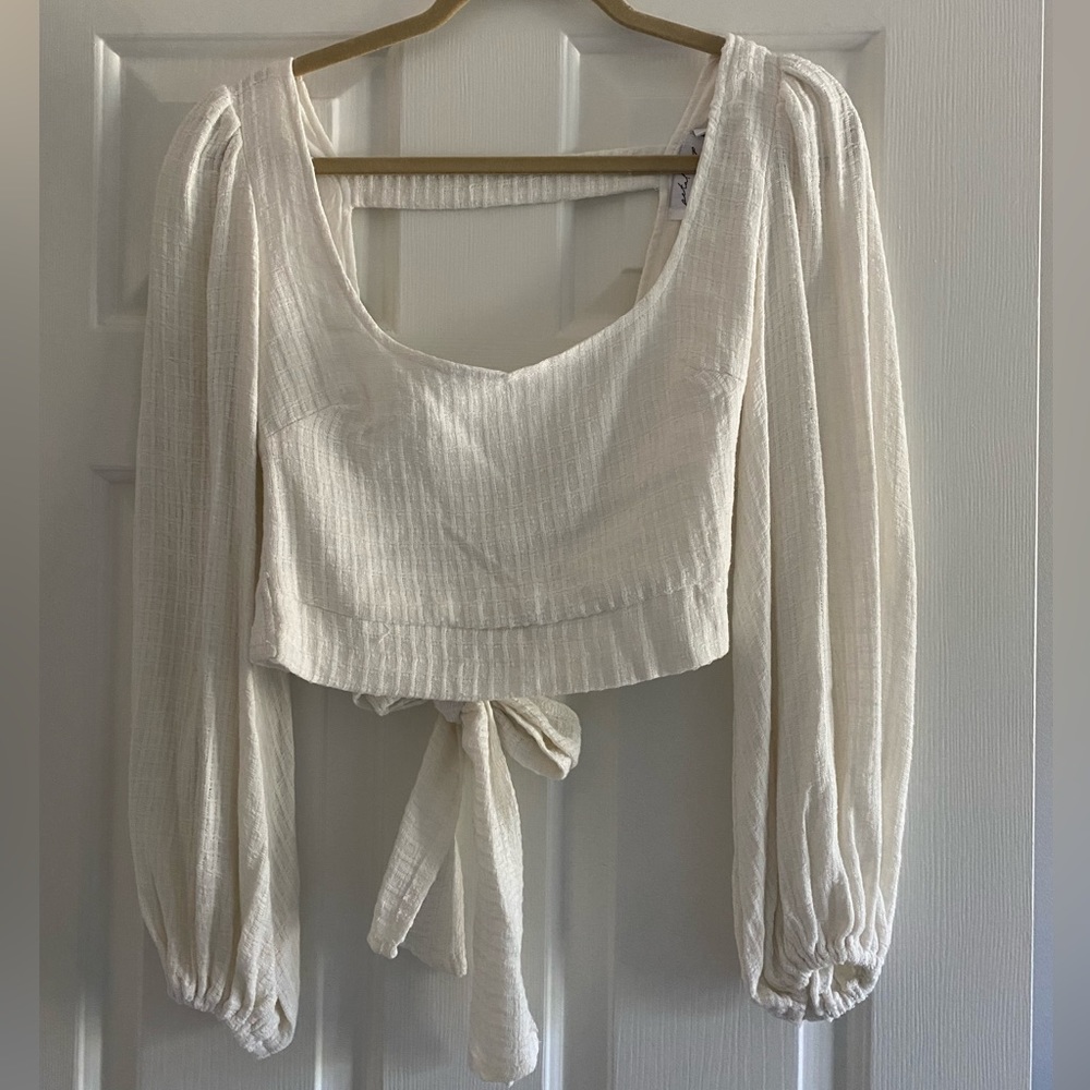 Petal & Pup cream crop top